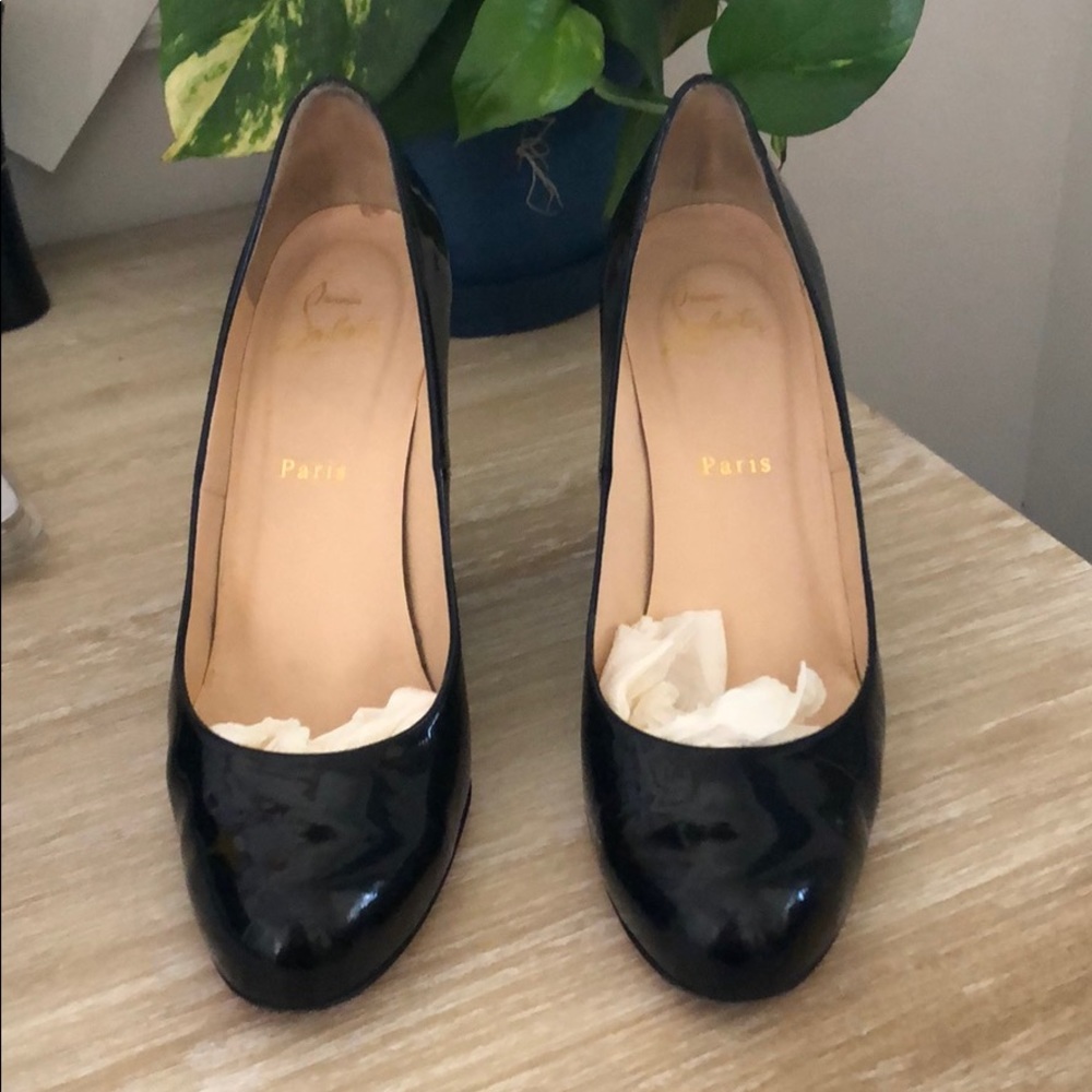 Christian Louboutin Black Wedges